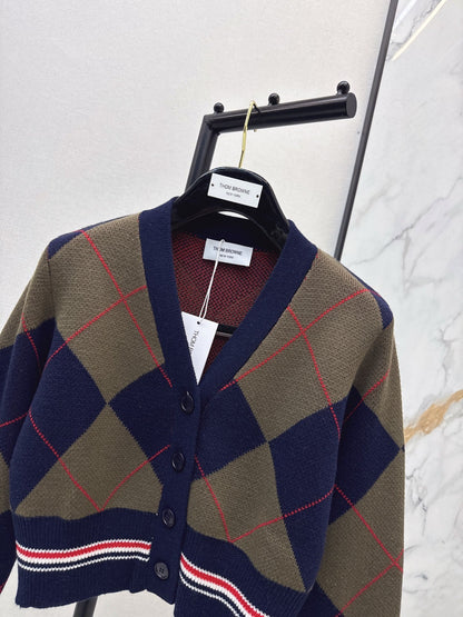 plaid cardigan