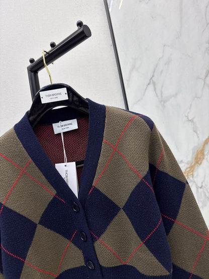 plaid cardigan