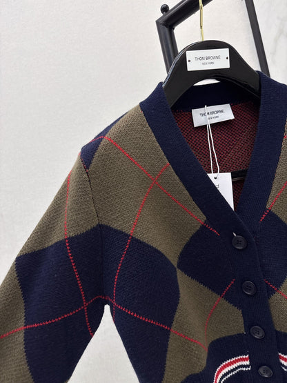 plaid cardigan