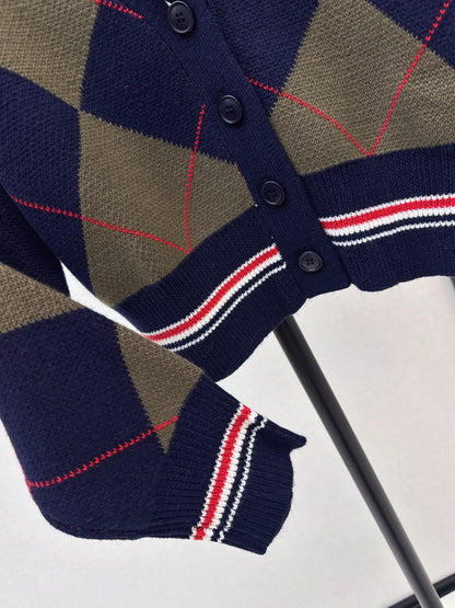 plaid cardigan
