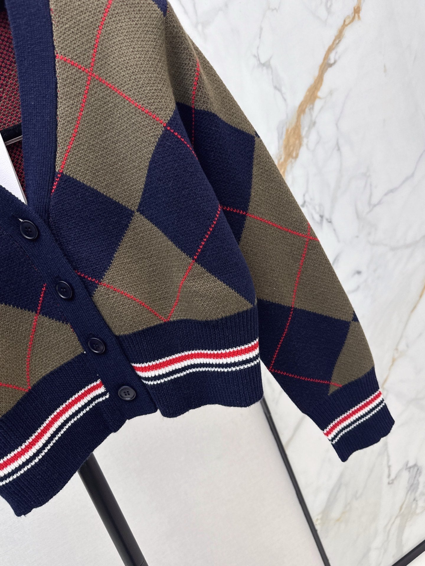 plaid cardigan