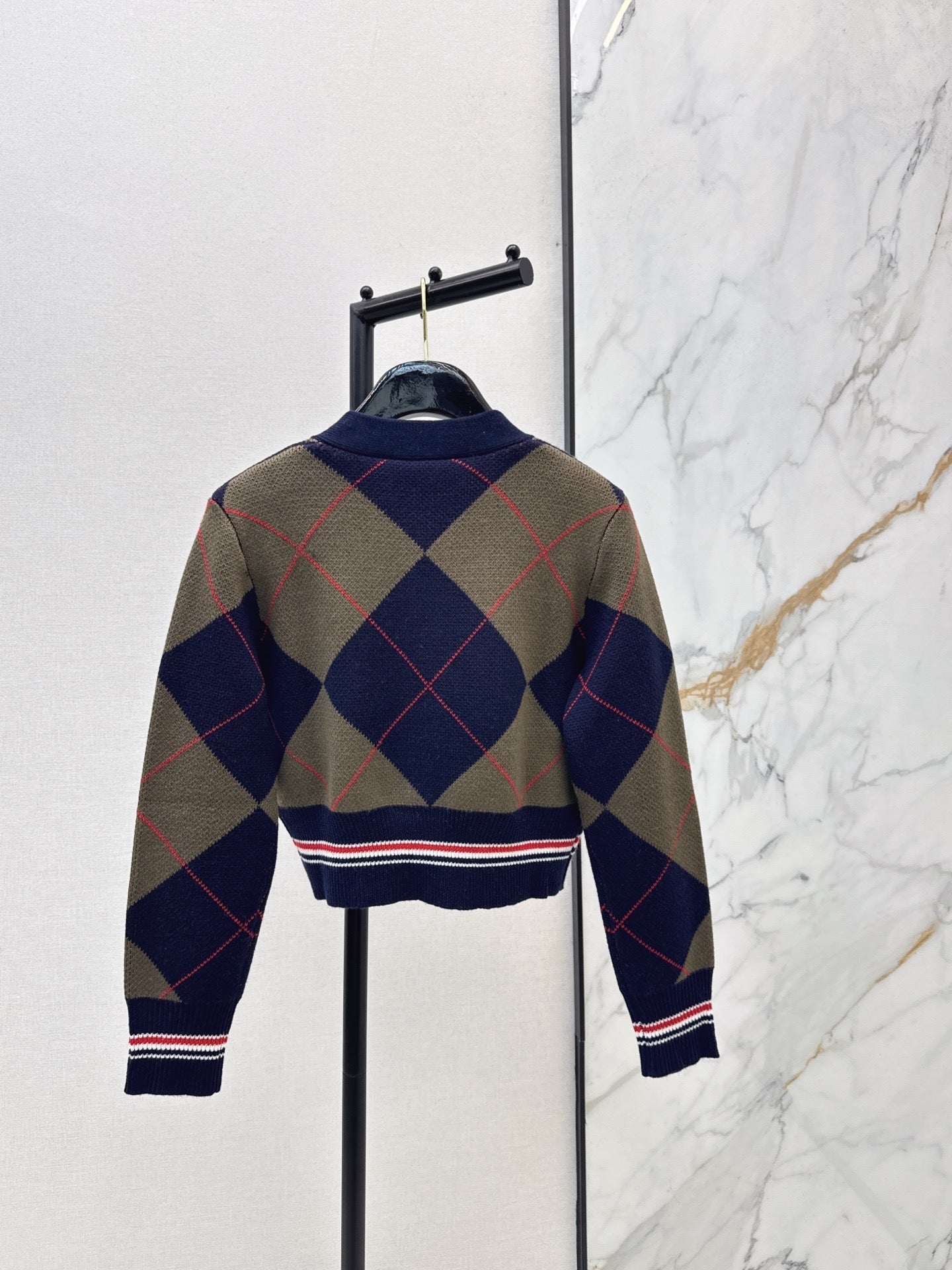 plaid cardigan