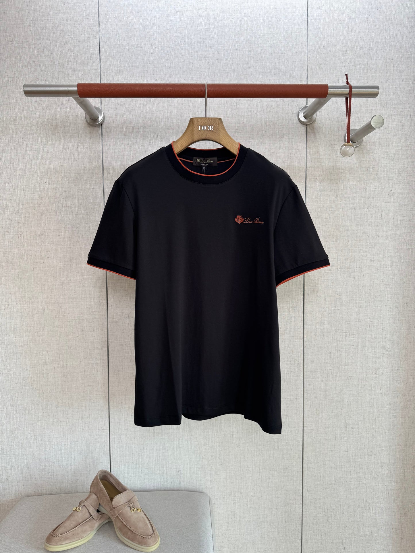 Loro 25fw embroidered t-shirt