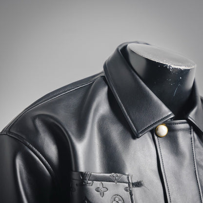 Louis 25fw leather jacket