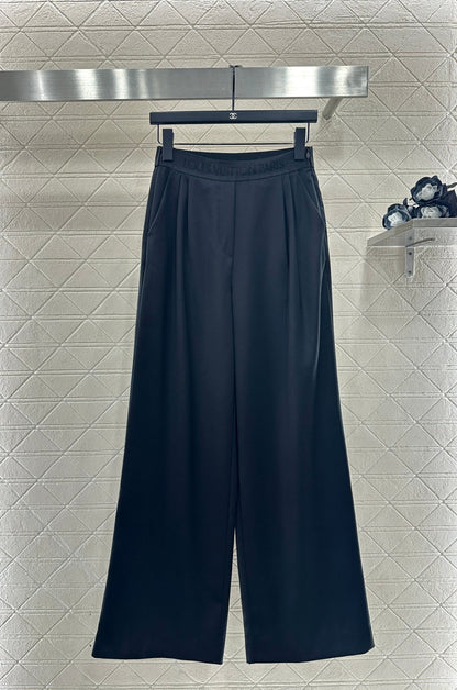 Letter-print webbing suit trousers