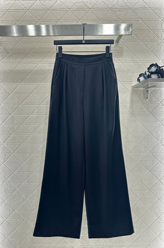 Letter-print webbing suit trousers