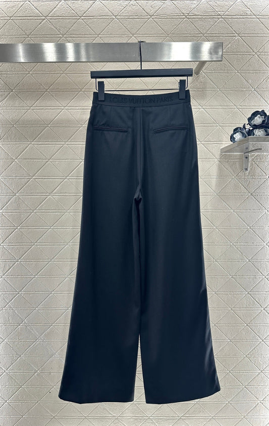 Letter-print webbing suit trousers