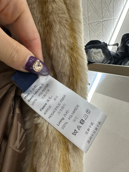 Hooded suede jacket