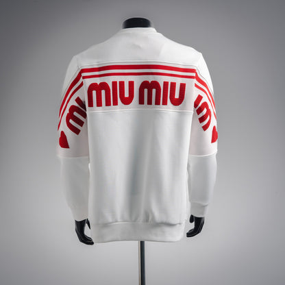 Miu 25fw jacquard sweatshirt