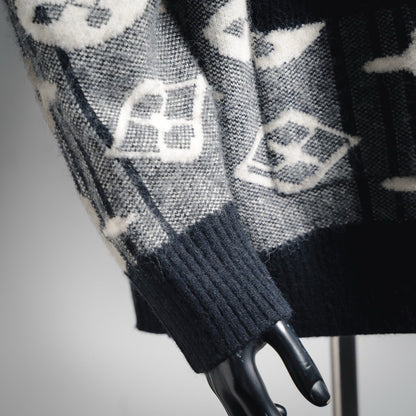 Louis 25fw jacquard cardigan