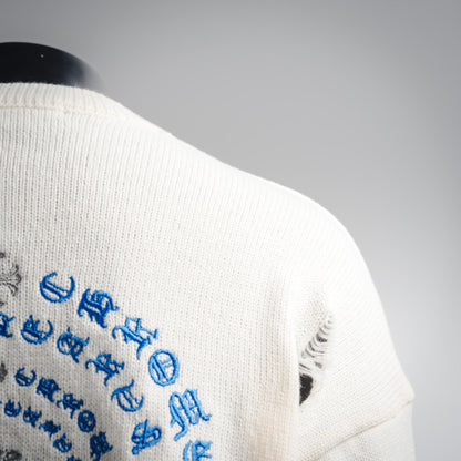 Chrome 25fw embroidered sweater