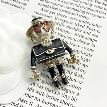 25 New Enamel Robot Brooch