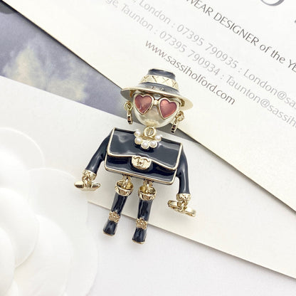 25 New Enamel Robot Brooch