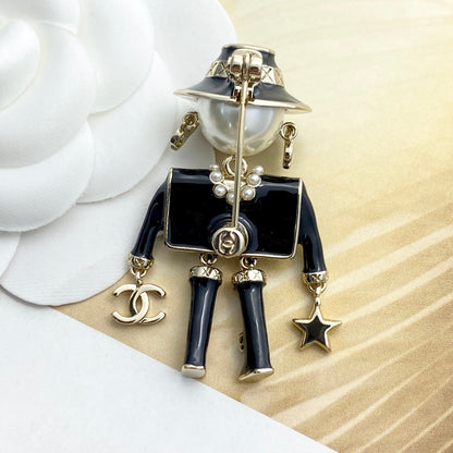 25 New Enamel Robot Brooch