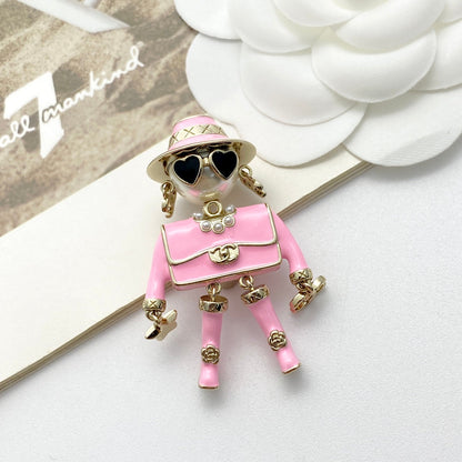 25 New Enamel Robot Brooch