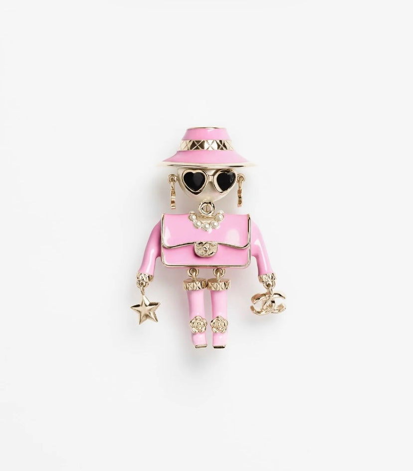 25 New Enamel Robot Brooch