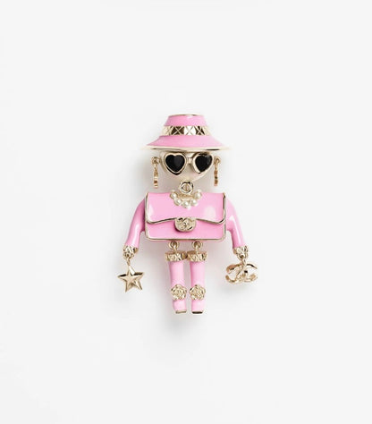 25 New Enamel Robot Brooch