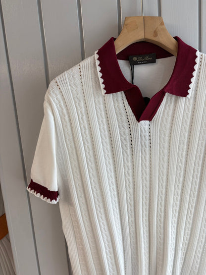 Loro 25fw jacquard t-sshirt