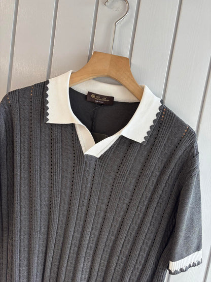 Loro 25fw jacquard t-shirt