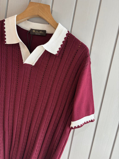 Loro 25fw jacquard t-shirt