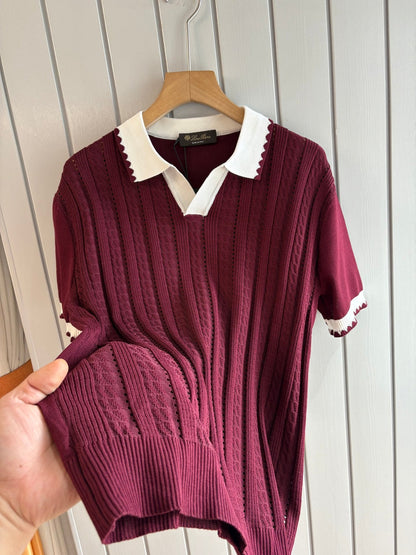 Loro 25fw jacquard t-shirt