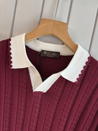 Loro 25fw jacquard t-shirt