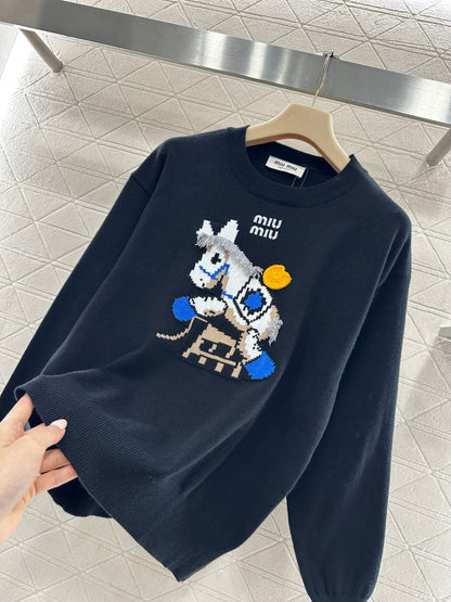 Jacquard Horse-Year Knit Sweater