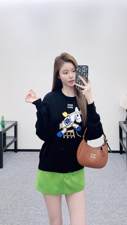 Jacquard Horse-Year Knit Sweater