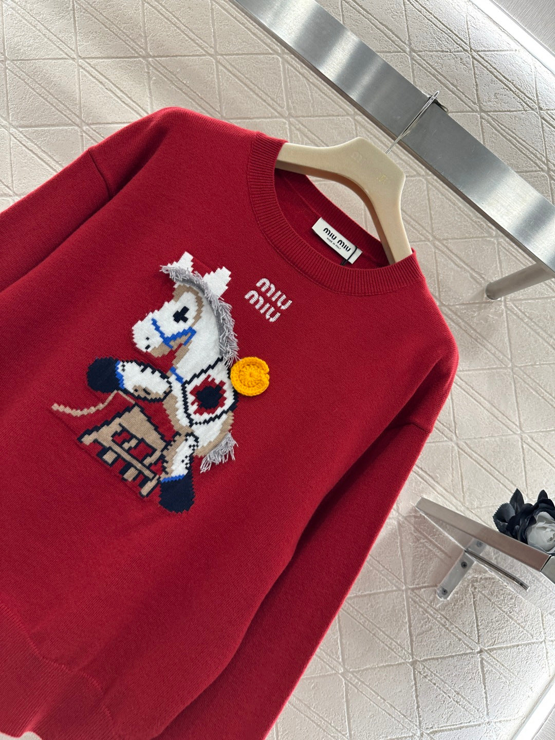 Jacquard Horse-Year Knit Sweater