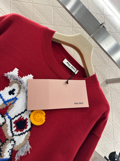 Jacquard Horse-Year Knit Sweater