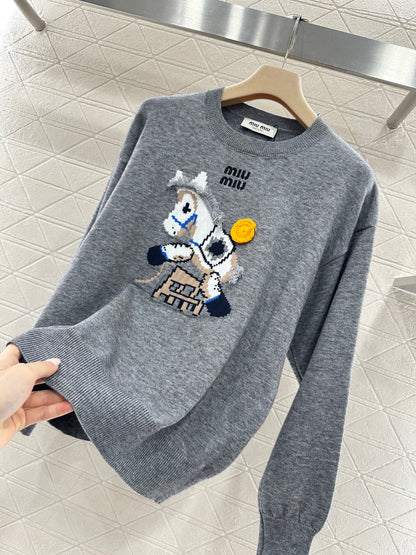 Jacquard Horse-Year Knit Sweater