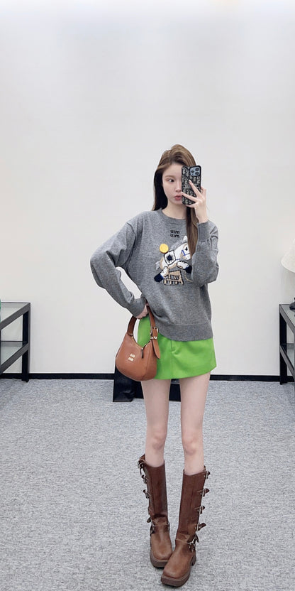 Jacquard Horse-Year Knit Sweater