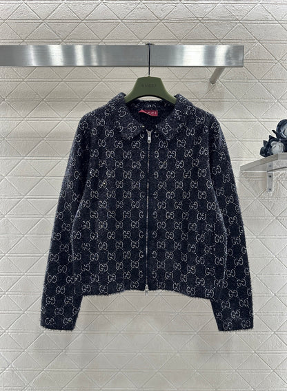 Jacquard Mid-Length Trench Coat
