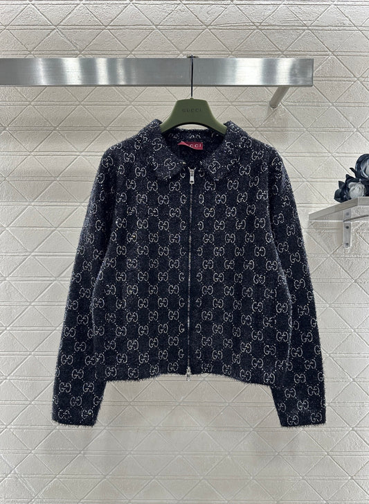 Jacquard Mid-Length Trench Coat
