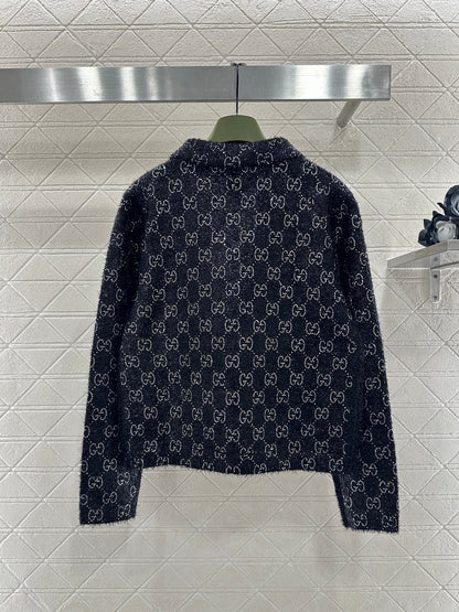 Jacquard Mid-Length Trench Coat