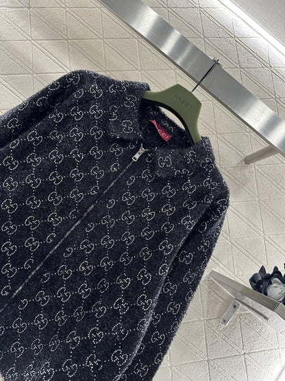 Jacquard Mid-Length Trench Coat