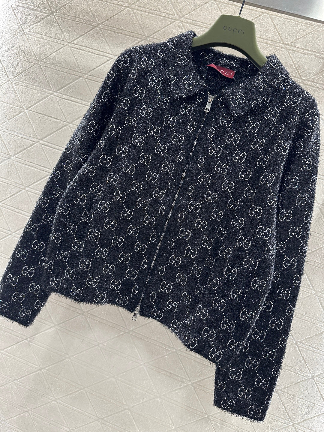 Jacquard Mid-Length Trench Coat