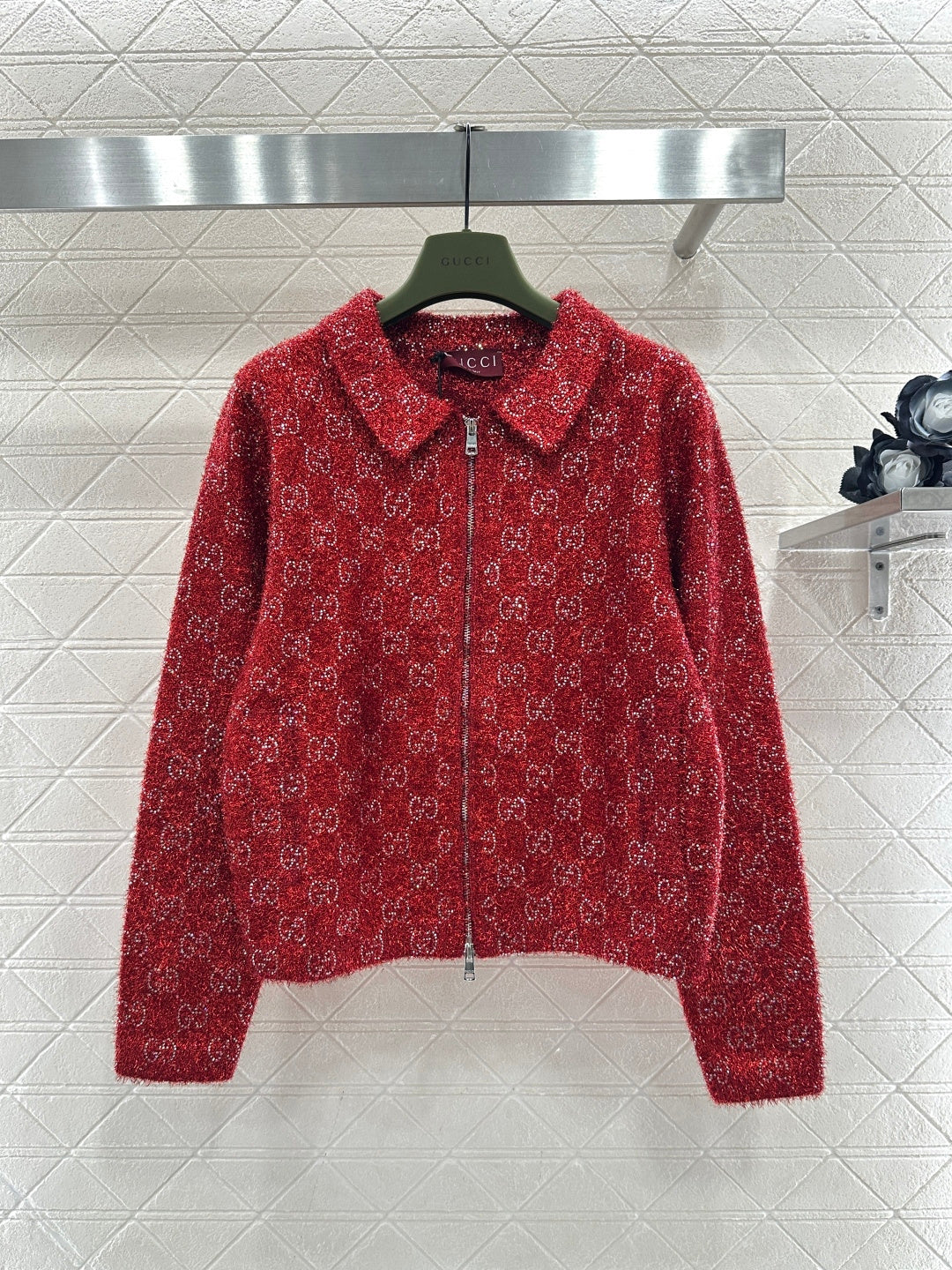 Jacquard Mid-Length Trench Coat