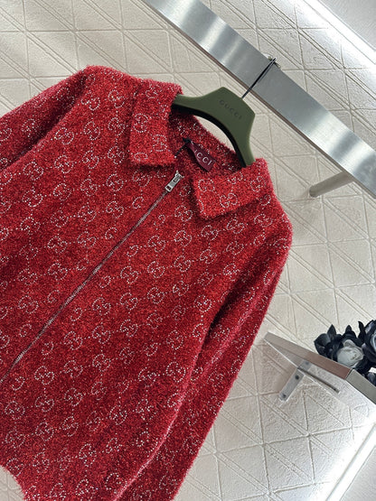 Jacquard Mid-Length Trench Coat