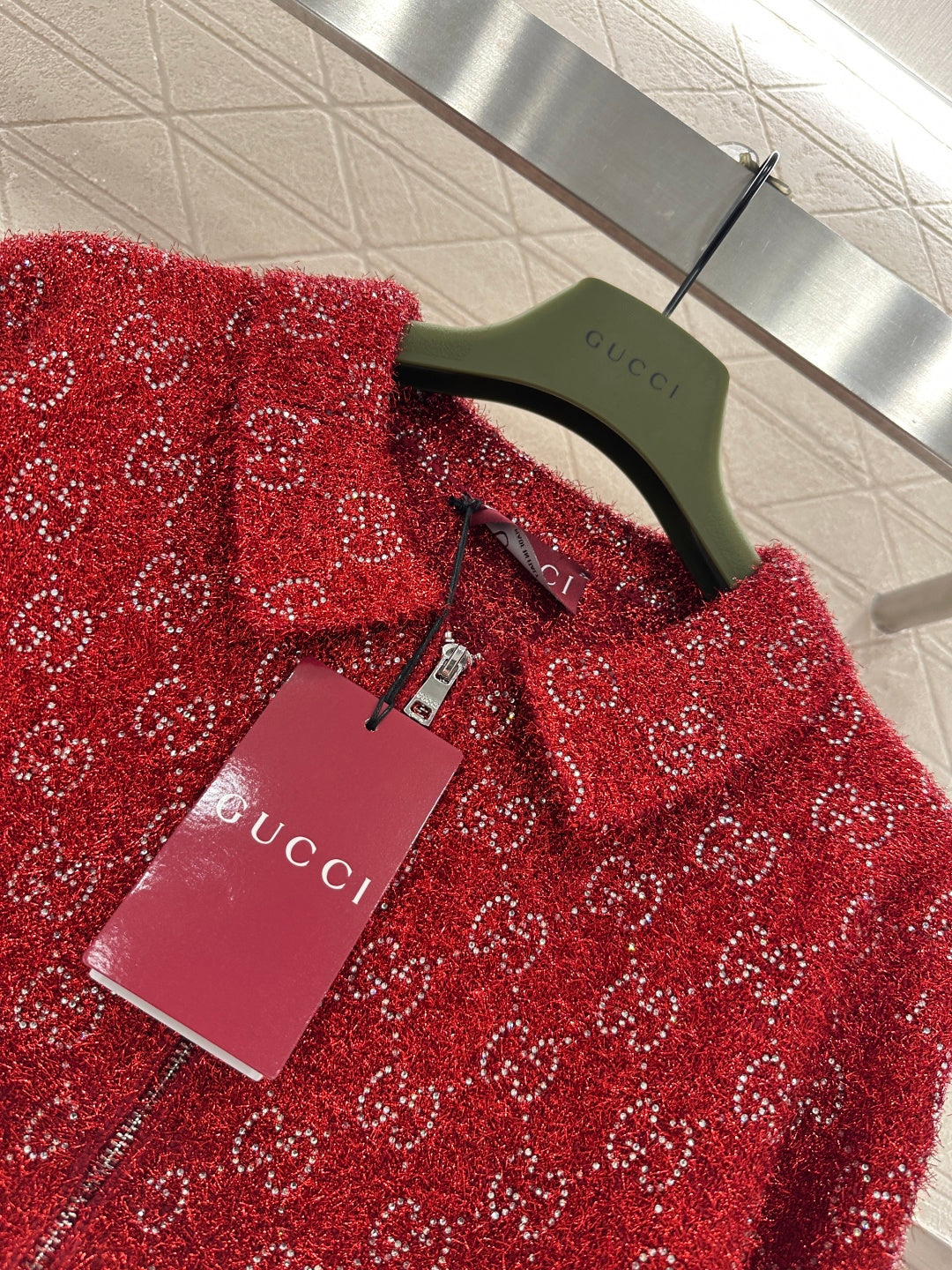 Jacquard Mid-Length Trench Coat