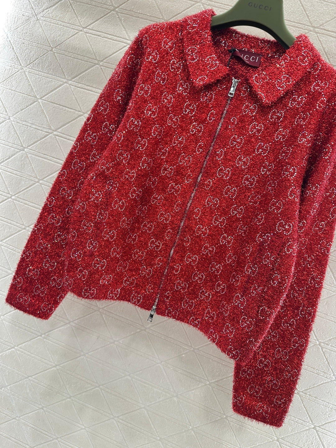 Jacquard Mid-Length Trench Coat