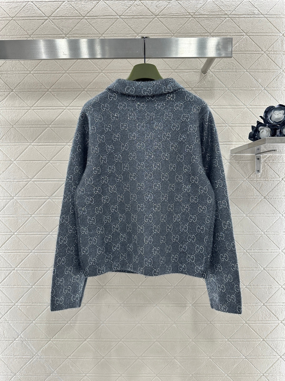 Jacquard Mid-Length Trench Coat