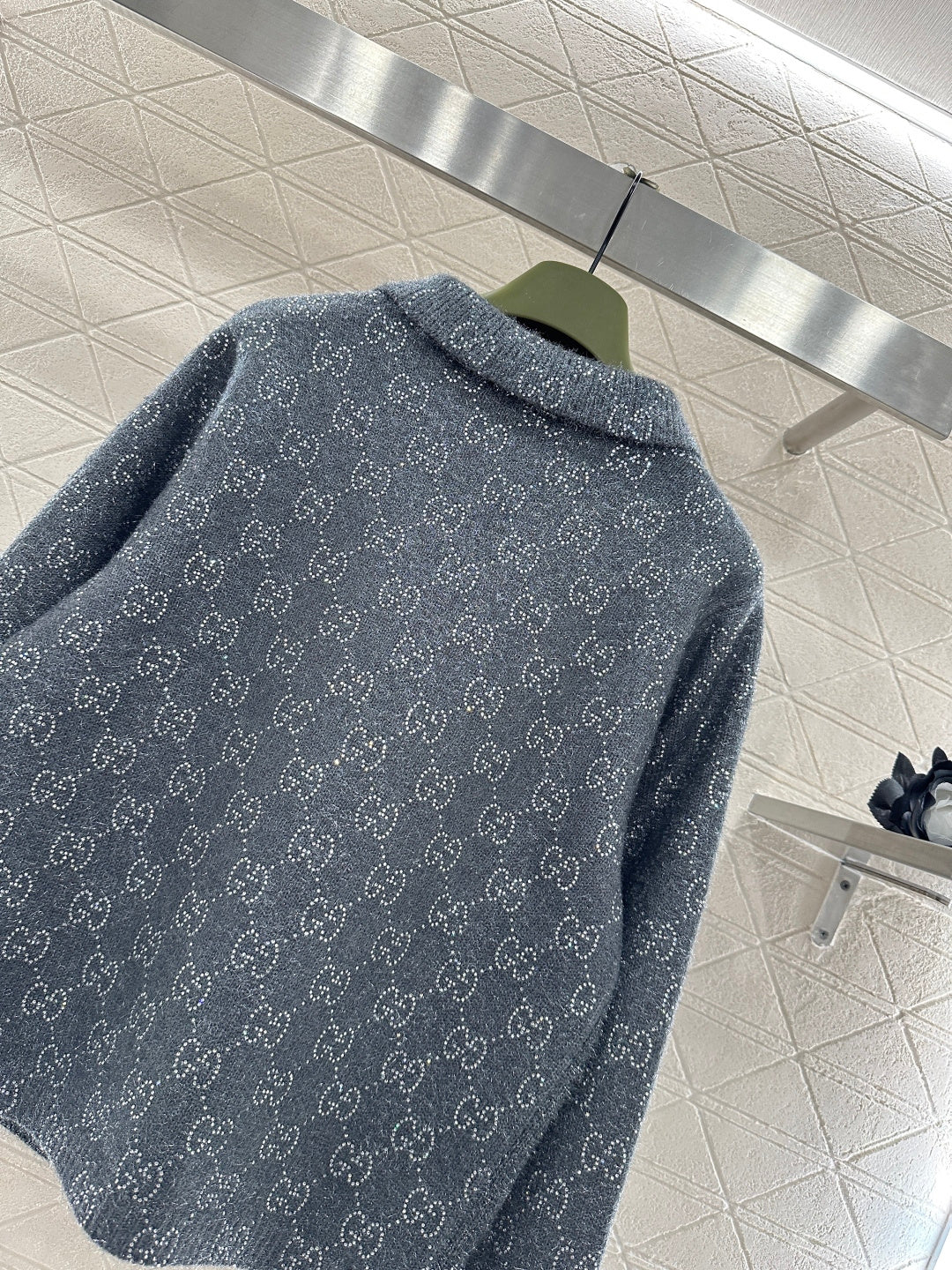 Jacquard Mid-Length Trench Coat