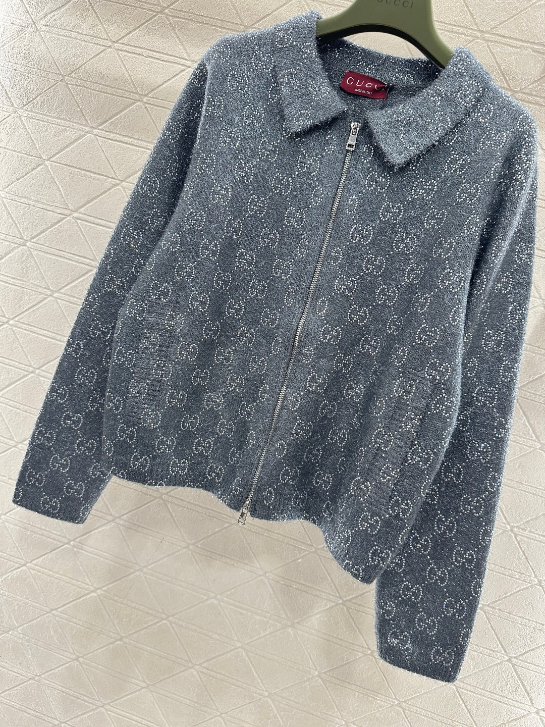 Jacquard Mid-Length Trench Coat