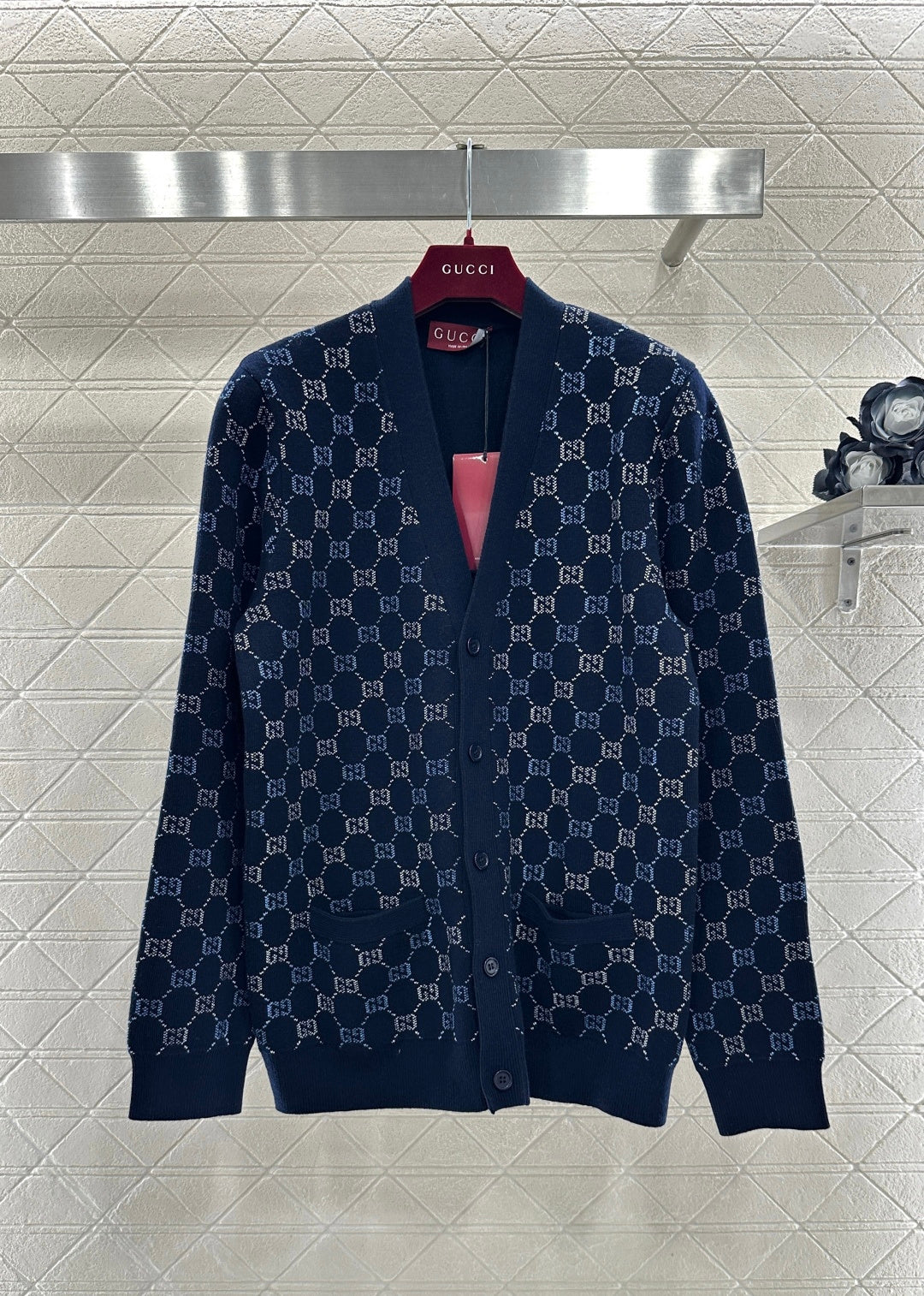 Jacquard Knit Cardigan Jacket