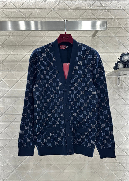 Jacquard Knit Cardigan Jacket