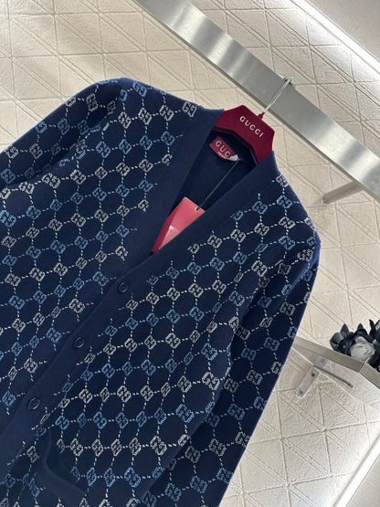 Jacquard Knit Cardigan Jacket