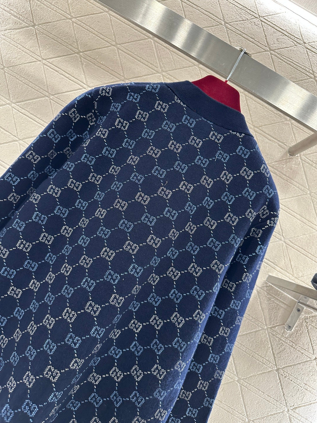 Jacquard Knit Cardigan Jacket
