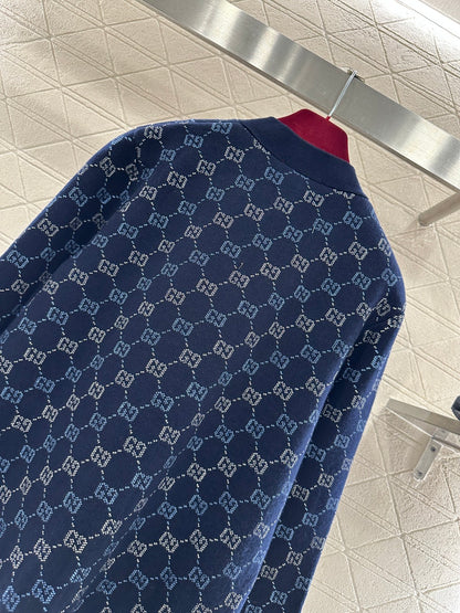 Jacquard Knit Cardigan Jacket