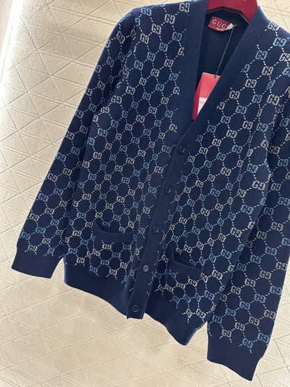 Jacquard Knit Cardigan Jacket